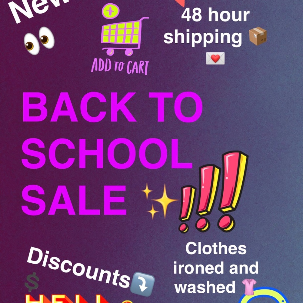 Back to school sale